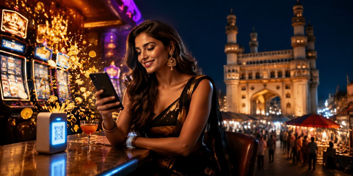Colorful slots gaming at Hyderabad night market