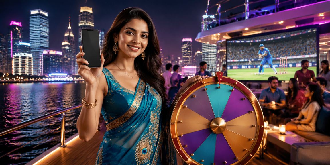 Young Indian woman registering on mobile betting platform